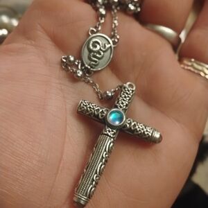 Silver Cross Pendant Necklace